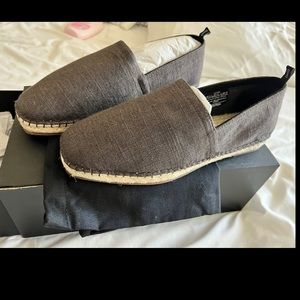 Zach Espadrille Mens 11 linen solid mast flats